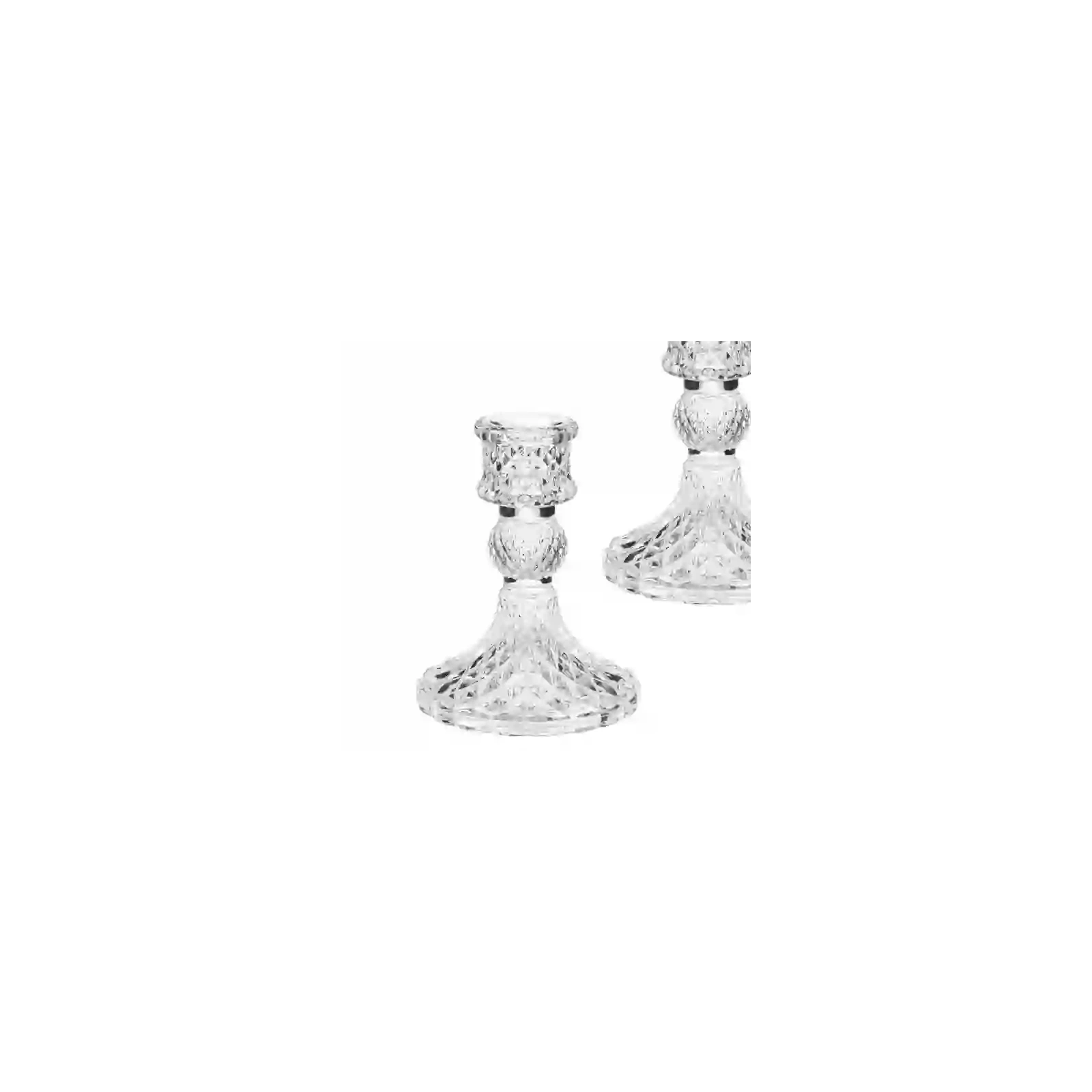 ECARLA świecznik dekoracyjny szklany Glamour 10cm SW10