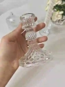 ECARLA świecznik dekoracyjny szklany Glamour 10cm SW10