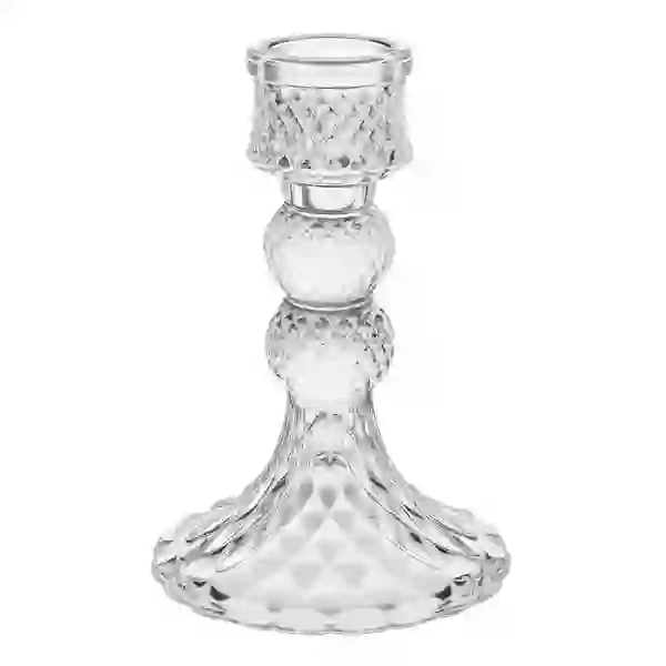 ECARLA świecznik dekoracyjny szklany Glamour 13cm SW14