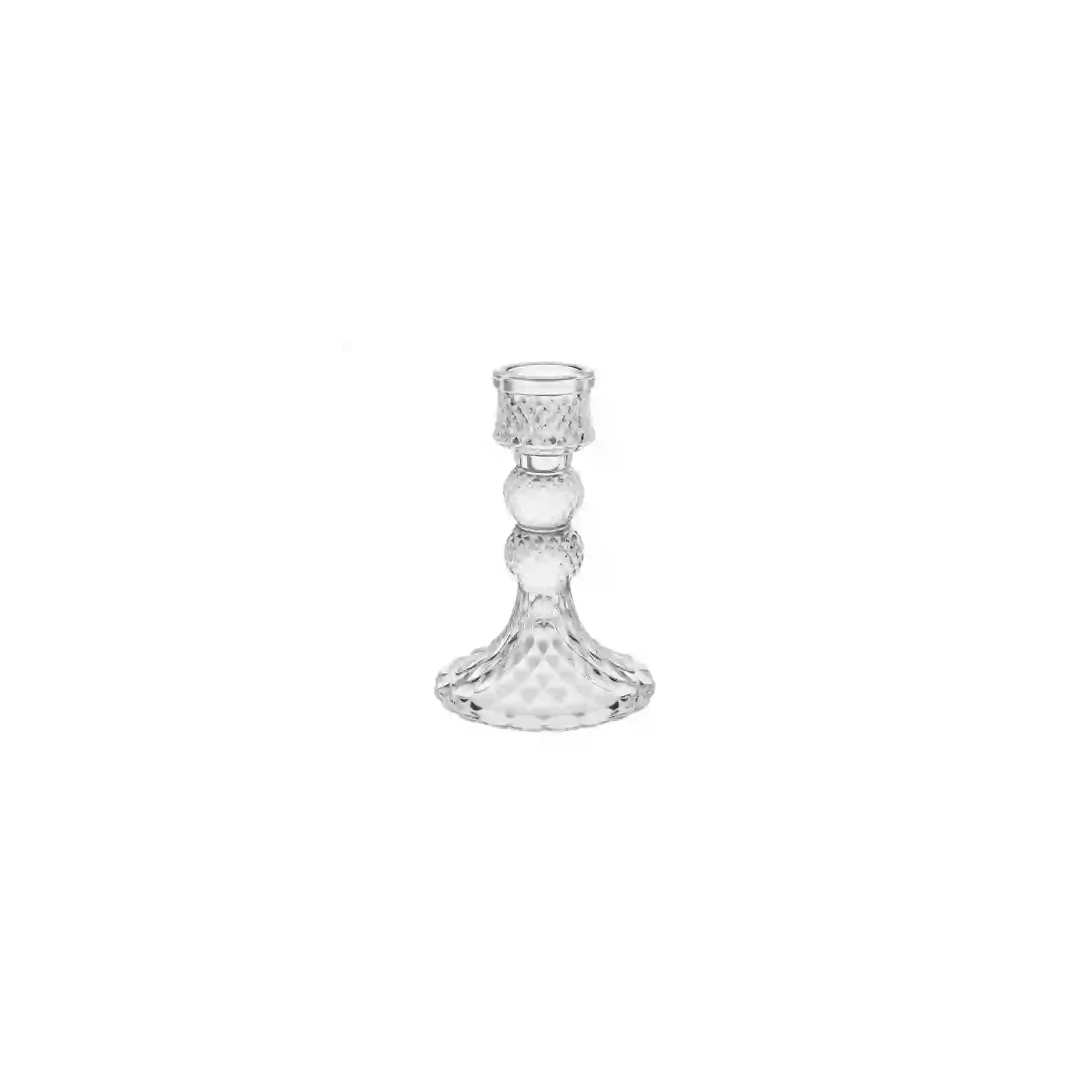 ECARLA świecznik dekoracyjny szklany Glamour 13cm SW14