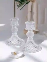 ECARLA świecznik dekoracyjny szklany Glamour 10cm SW10