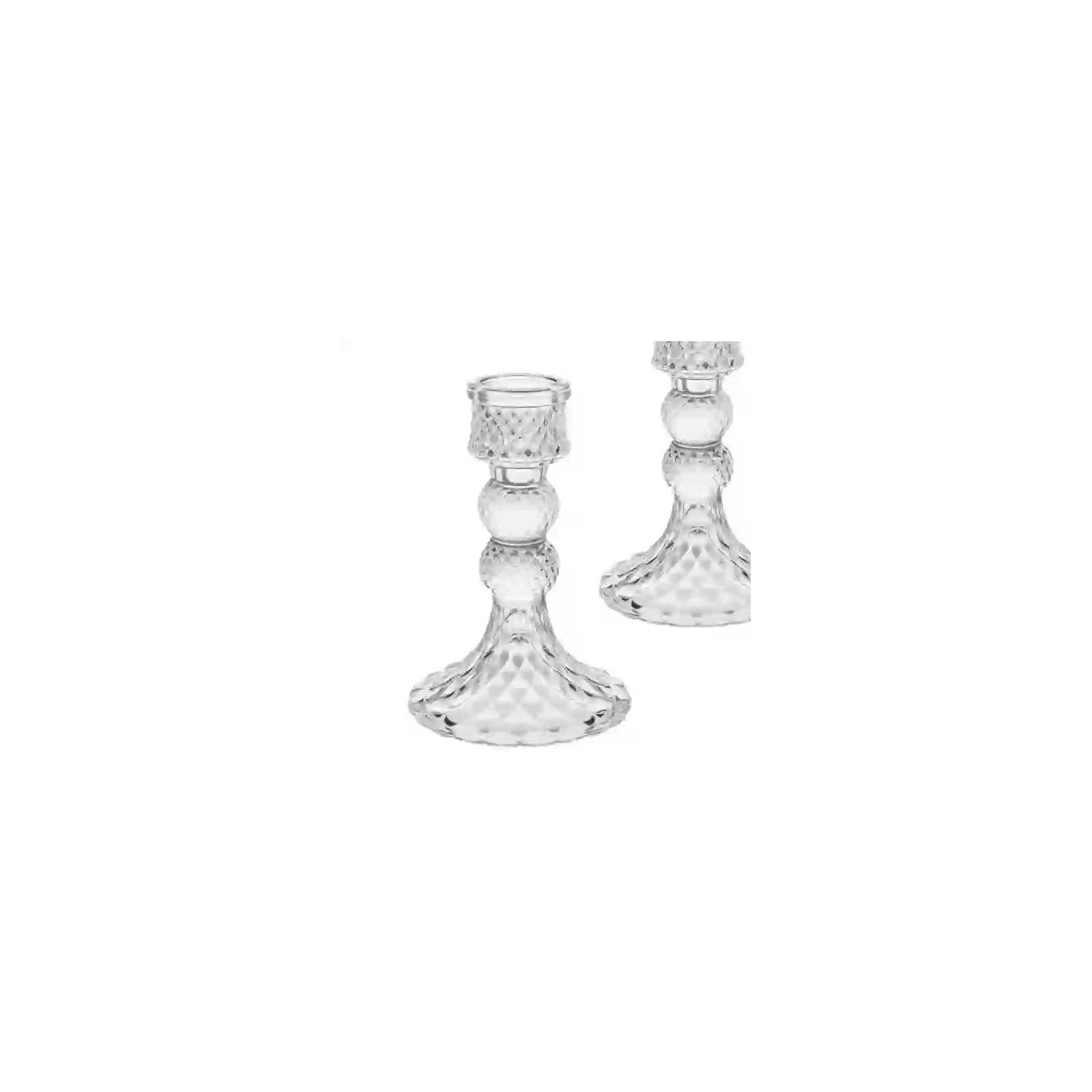ECARLA świecznik dekoracyjny szklany Glamour 13cm SW14