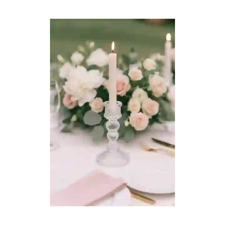 ECARLA świecznik dekoracyjny szklany Glamour 13cm SW14