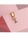 ECARLA kolczyk ze stali szlachetnej platerowanej 14k złotem Literka I KST1683I
