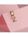 ECARLA kolczyk ze stali szlachetnej platerowanej 14k złotem Literka Z KST1683Z
