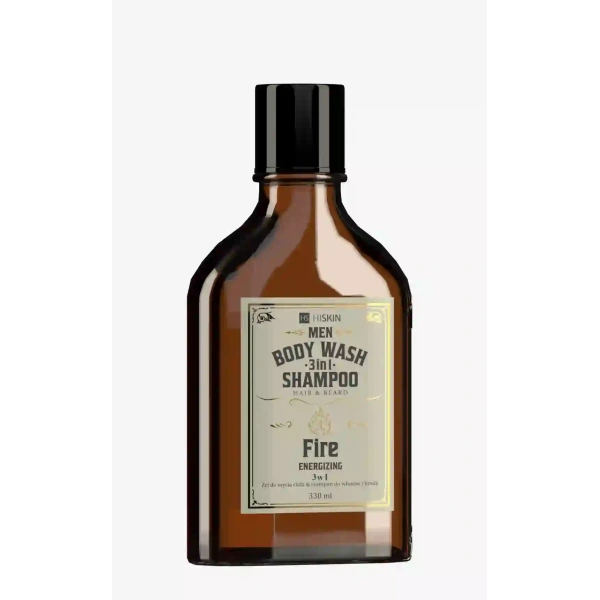 HISKIN Men Whisky żel pod prysznic i szampon do włosów i brody Energizing Fire 330ml