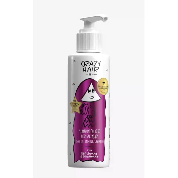 HISKIN Crazy Hair szampon do włosów głęboko oczyszczający Malina i Borówka 300ml