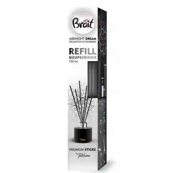 BRAIT Home Parfume Decorative olejek zapachowy z patyczkami ZAPAS Midnight Drem 100ml
