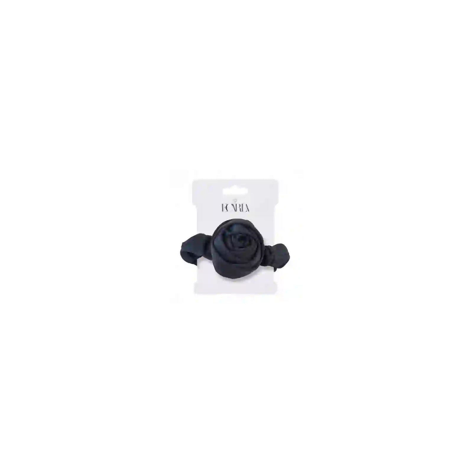ECARLA gumka-frotka do włosów z Różą Czarna GUM163CZ 