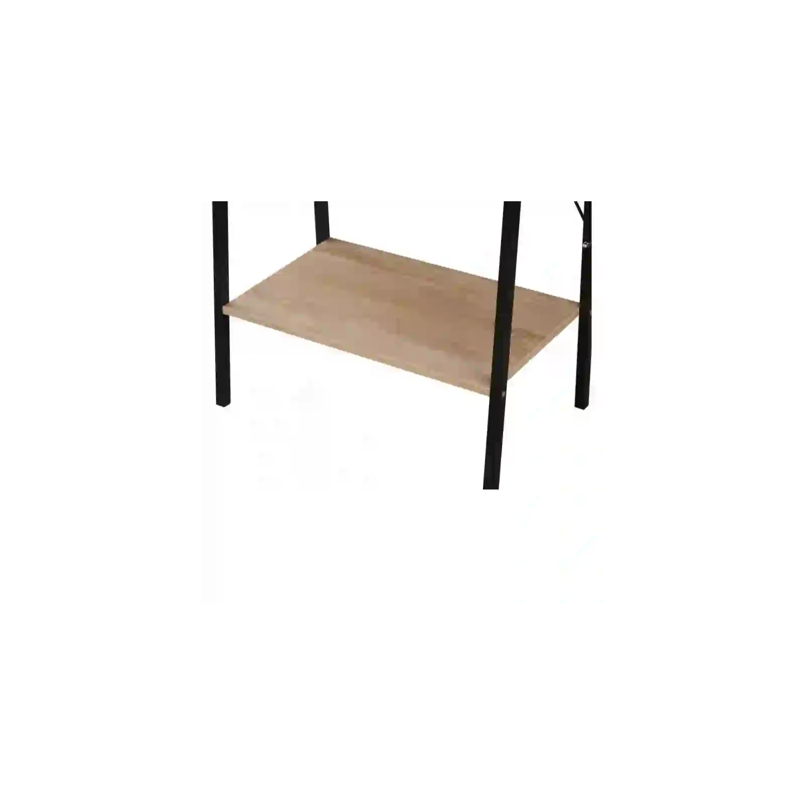 ECARLA regał loftowy czteropoziomowy 60x35x147cm Czarny/ Jasny brąz SZ51JBR