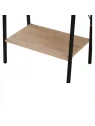 ECARLA regał loftowy czteropoziomowy 60x35x147cm Czarny/ Jasny brąz SZ51JBR