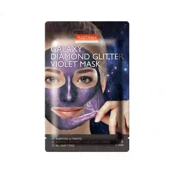 PUREDERM Galaxy Diamond Glitter maska do twarzy w płacie Ametyst 10g