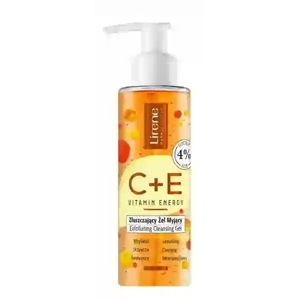 LIRENE Vitamin Energy C+e złuszczający żel myjący do twarzy 145ml
