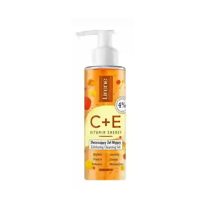 LIRENE Vitamin Energy C+e złuszczający żel myjący do twarzy 145ml
