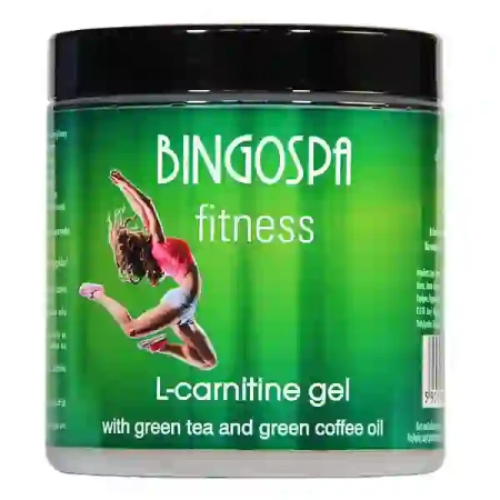 BINGOSPA Fitness żel do ciała L-Karnityna z zieloną herbatą i olejkiem z zielonej kawy 250g 