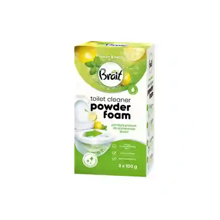 BRAIT Wulkan pieniący proszek do czyszczenia toalet Lemon & Basil 3x100g