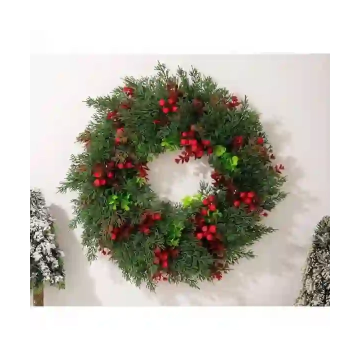 ECARLA girlanda świąteczna wieniec ozdoba na drzwi stroik 45cm WSN22 