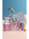 HISKIN Kids Summer Set zestaw do kąpieli + kolorowaanki z kredkami Różowy