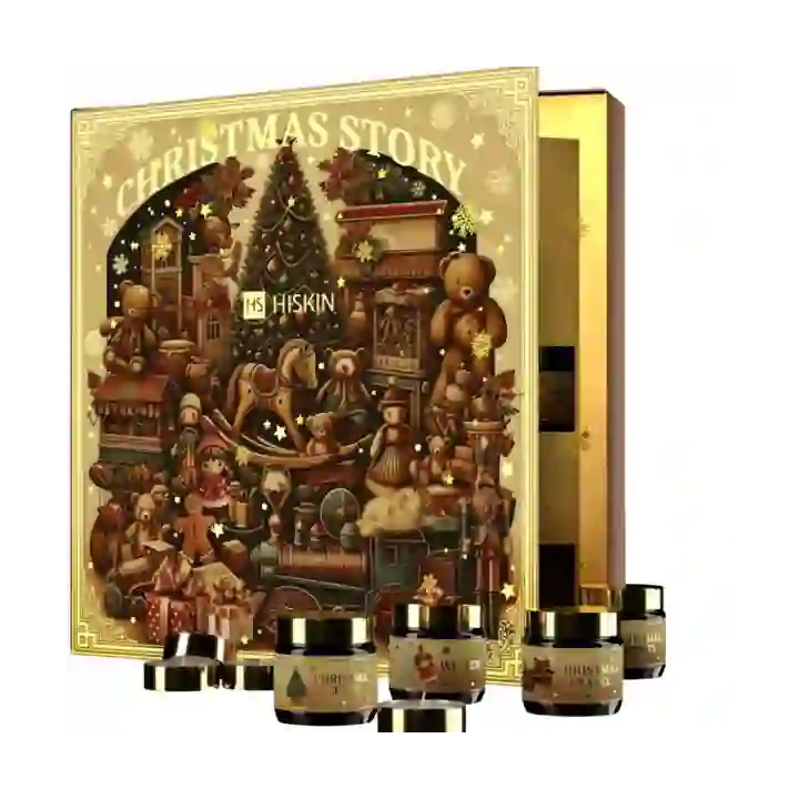 HISKIN Merry Christmas kalendarz adwentowy świece 12x15ml, 12x30ml Bajkowa Księga