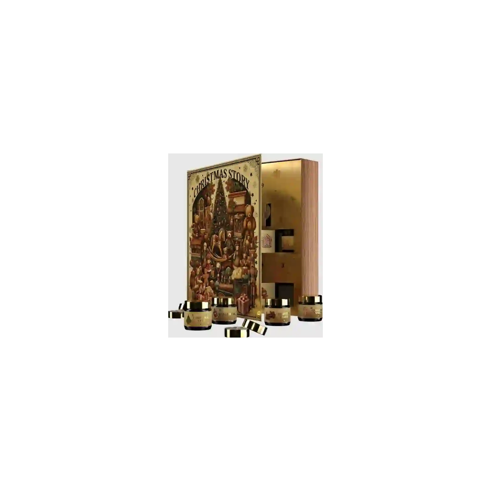 HISKIN Merry Christmas kalendarz adwentowy świece 12x15ml, 12x30ml Bajkowa Księga
