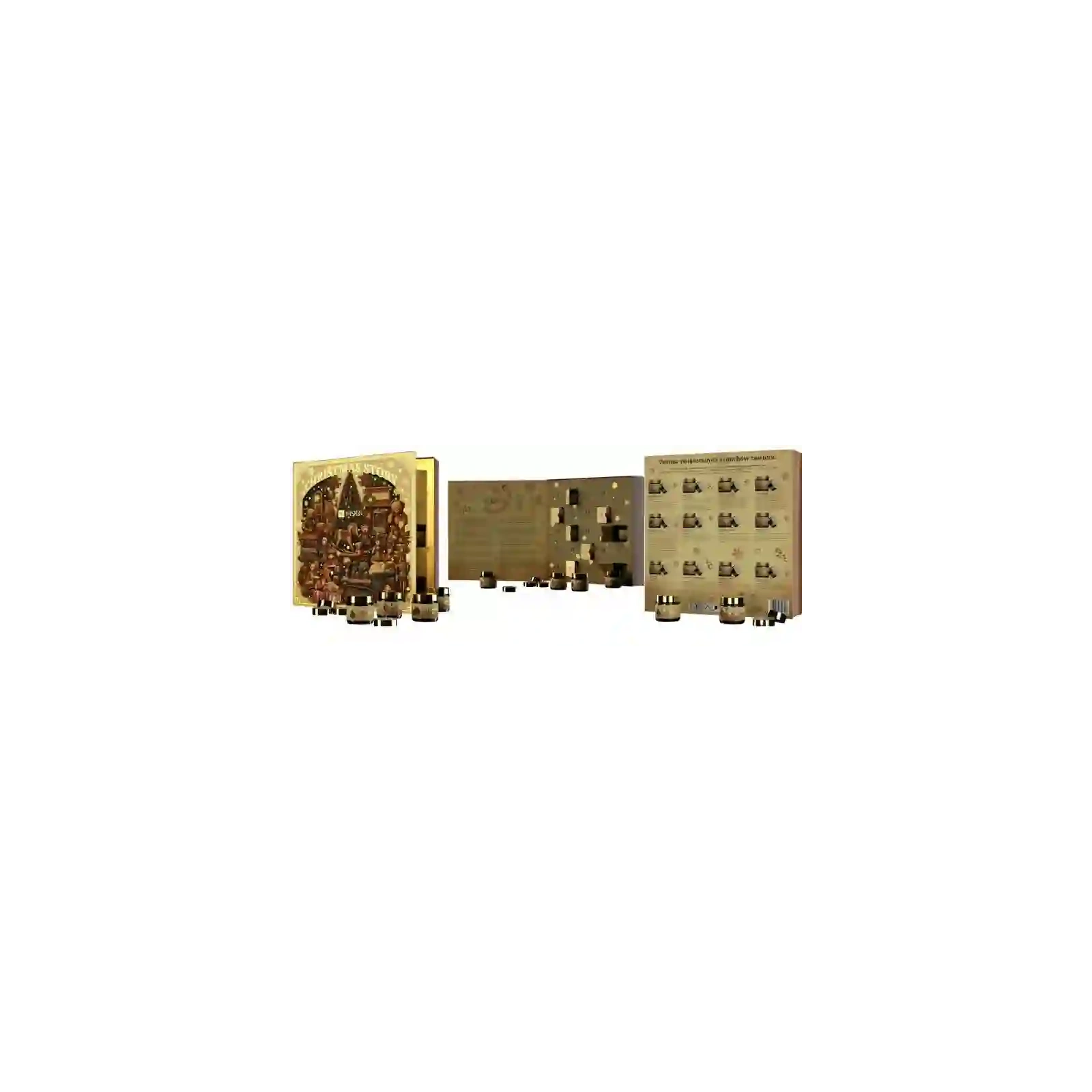 HISKIN Merry Christmas kalendarz adwentowy świece 12x15ml, 12x30ml Bajkowa Księga