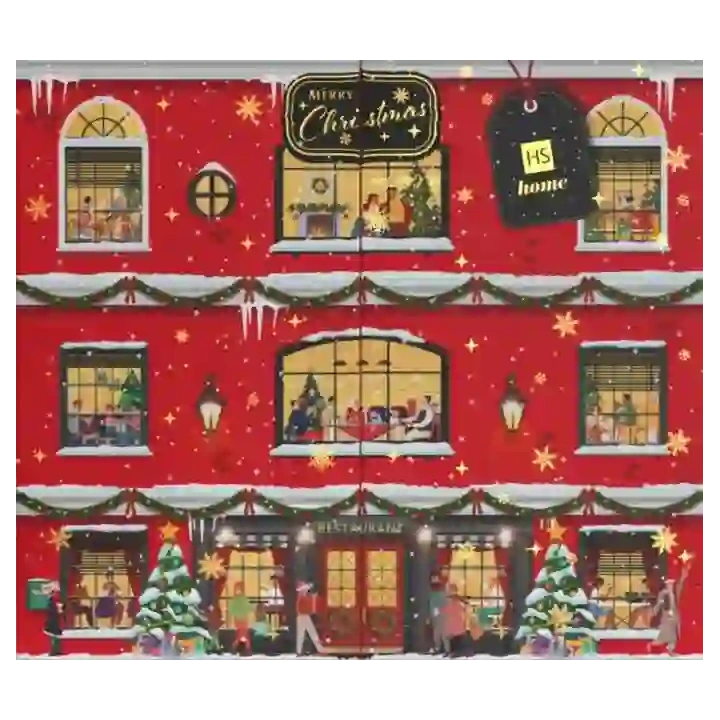 HISKIN Merry Christmas kalendarz adwentowy świeczki, dyfuzor, zapałki Kamienica 