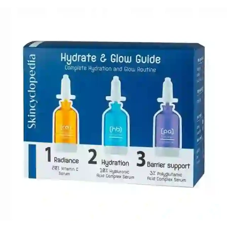 SKINCYCLOPEDIA kuracja do twarzy nawilżająca Hydrate & Glow Guide 3x15ml
