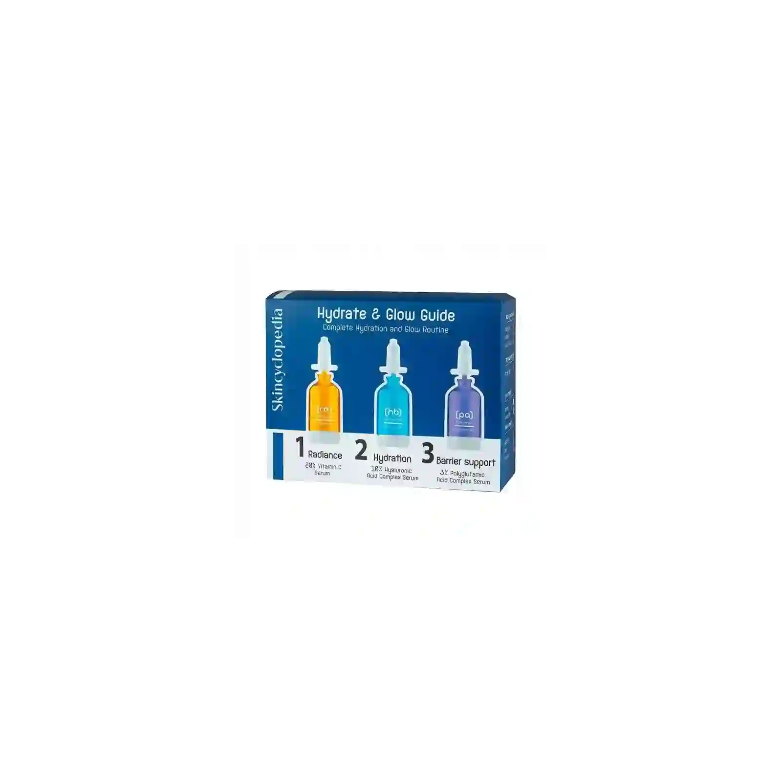 SKINCYCLOPEDIA kuracja do twarzy nawilżająca Hydrate & Glow Guide 3x15ml