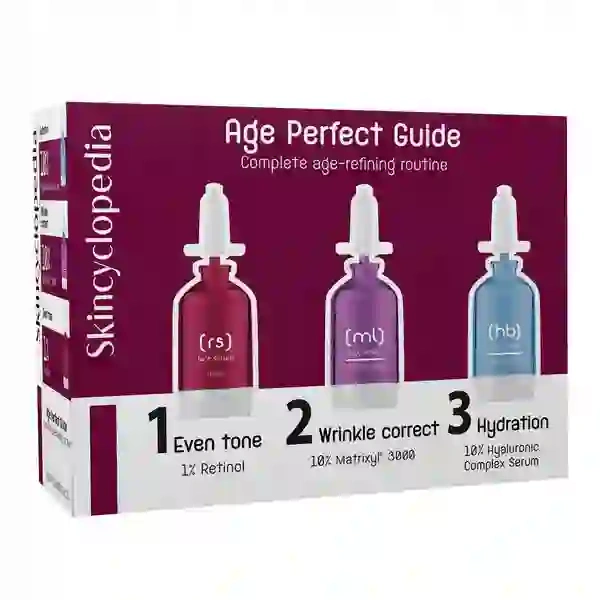 Skincyclopedia SKINCYCLOPEDIA kuracja do twarzy przeciwzmarszczkowa Age Perfect Guide 3x15ml — Inhaltsstoffe i ocena