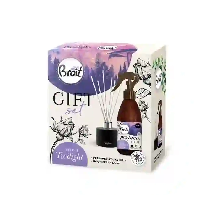 BRAIT Home Parfume zestaw Velvet Twilight patyczki 100ml + mgiełka 325ml