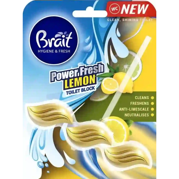 BRAIT Hygiene & Fresh Power Fresh kostaka do wc Lemon 39g