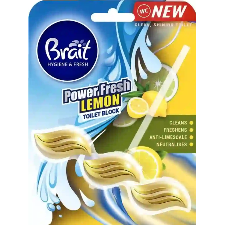 BRAIT Hygiene & Fresh Power Fresh kostaka do wc Lemon 39g