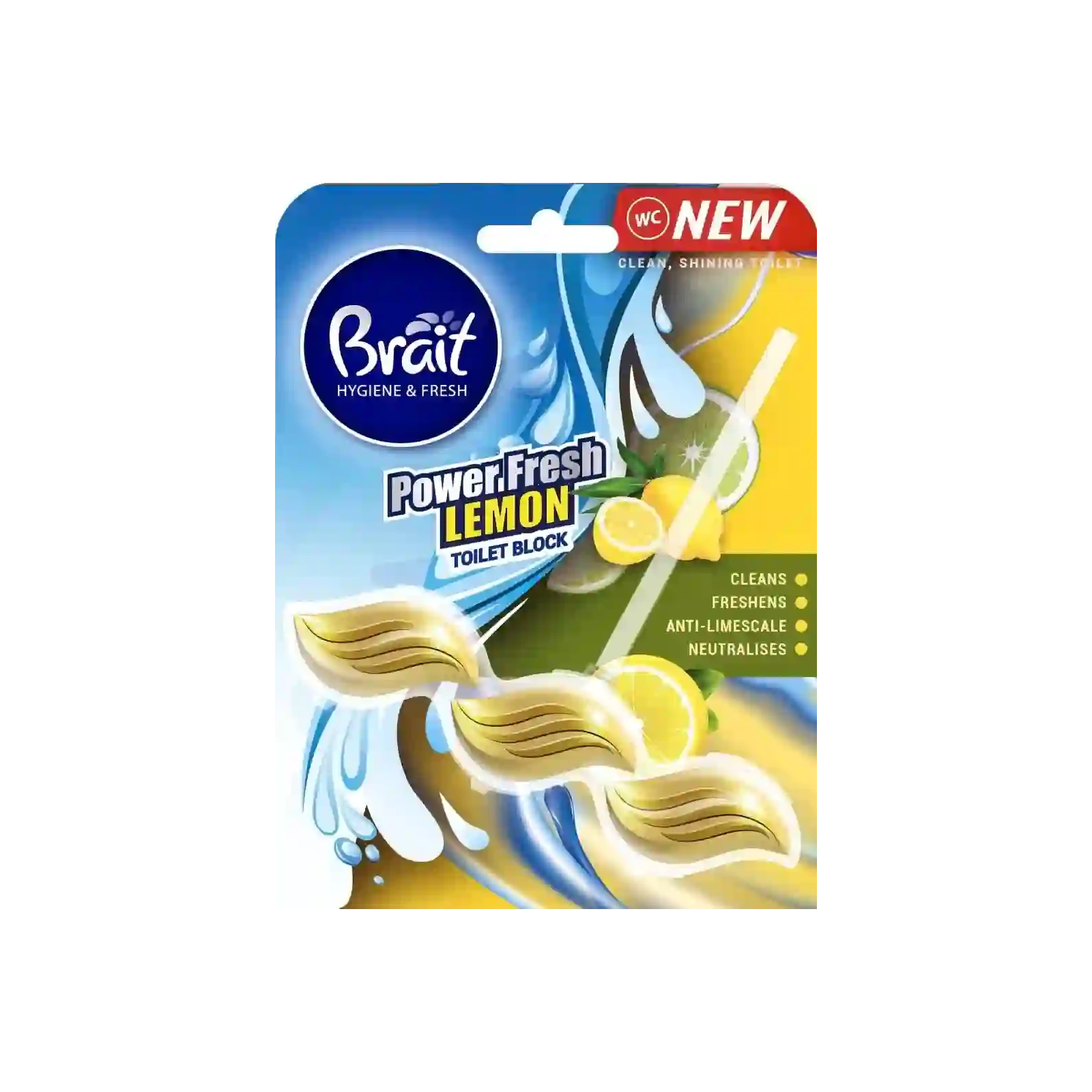 BRAIT Hygiene & Fresh Power Fresh kostaka do wc Lemon 39g