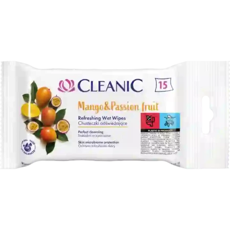 CLEANIC chusteczki odświeżające Mango i Marakuja 15szt