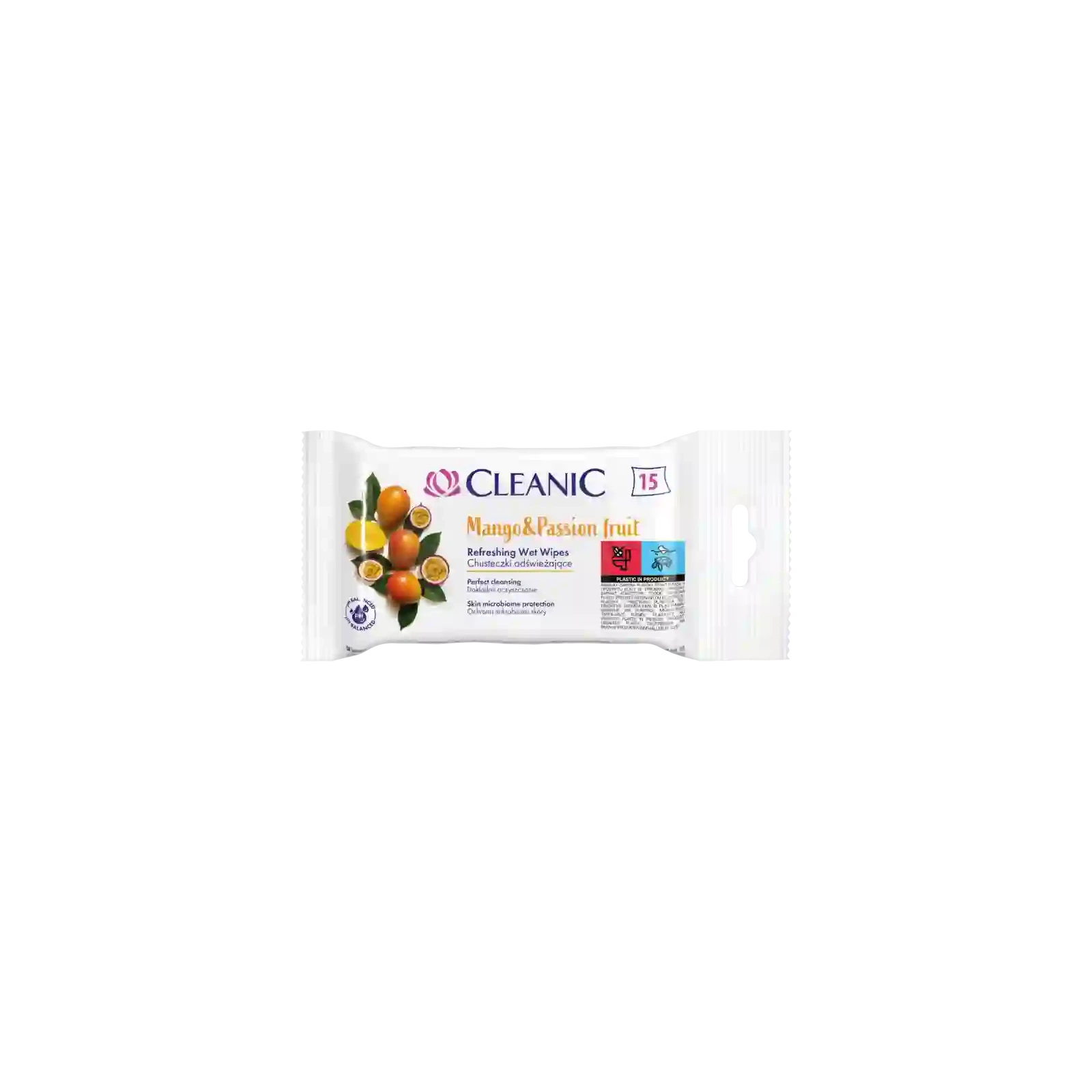 CLEANIC chusteczki odświeżające Mango i Marakuja 15szt