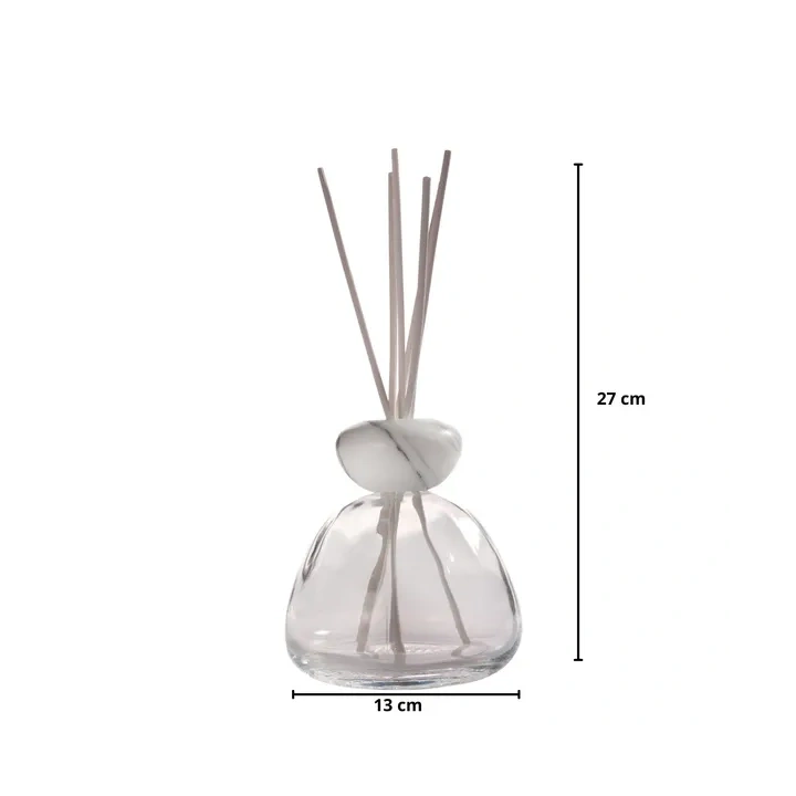 MILLEFIORI MILANO Air Design dyfuzor zapachowy Marble Glass Transparentny z Białym