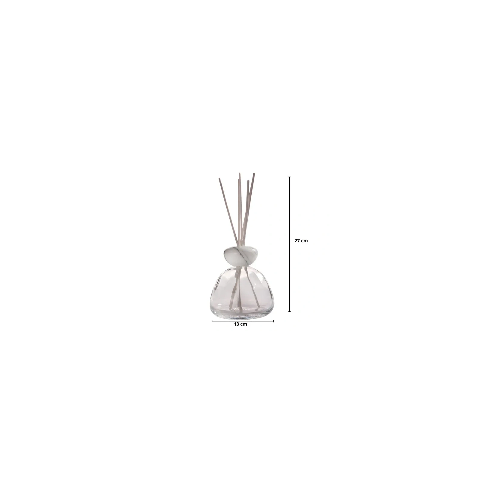 MILLEFIORI MILANO Air Design dyfuzor zapachowy Marble Glass Transparentny z Białym