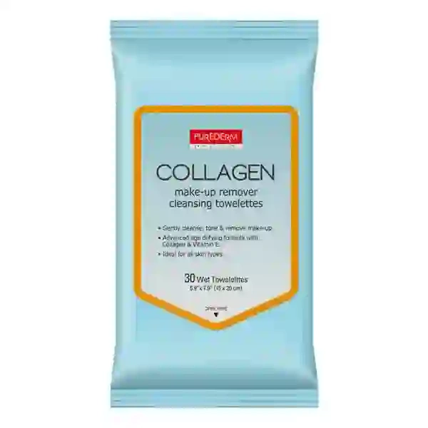 PUREDERM chusteczki do demakijażu Collagen 30szt