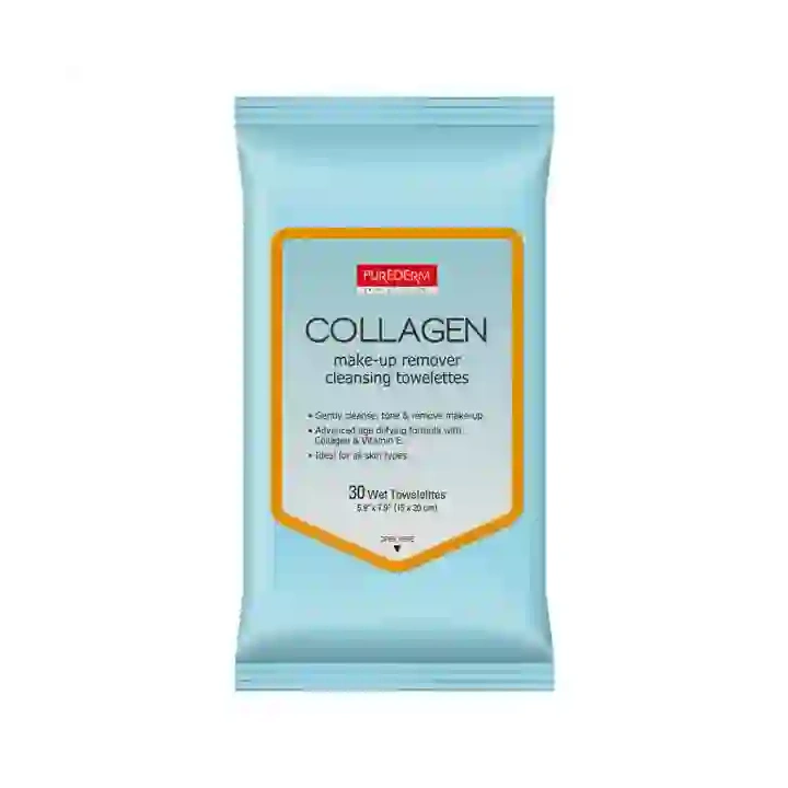 PUREDERM chusteczki do demakijażu Collagen 30szt