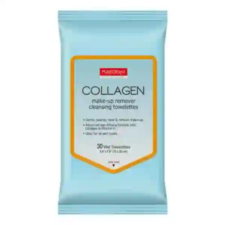 PUREDERM chusteczki do demakijażu Collagen 30szt