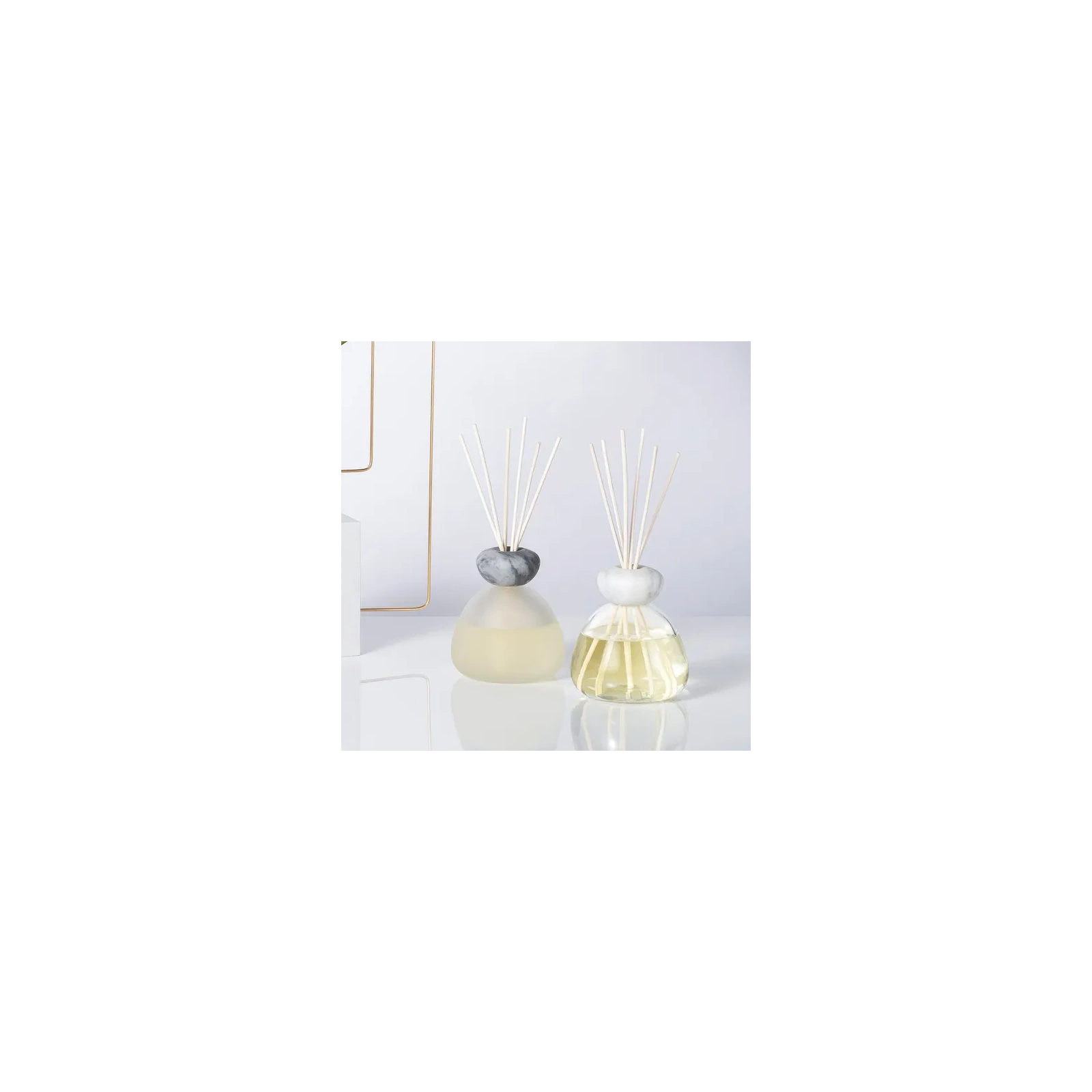 MILLEFIORI MILANO Air Design dyfuzor zapachowy Marble Glass Transparentny z Białym