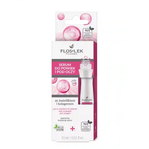 FLOS-LEK serum do powiek i pod oczy ze świetlikiem i kolagenem 15ml