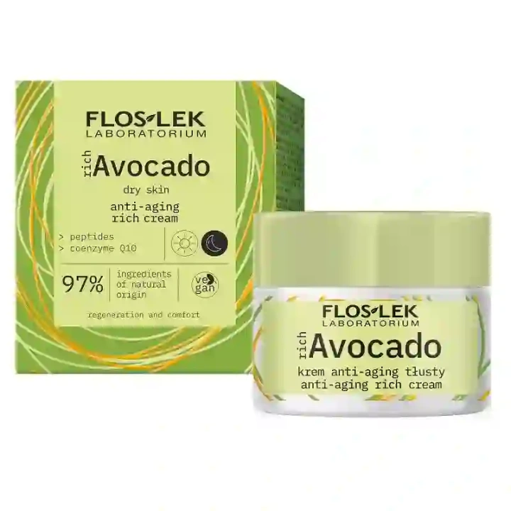 FLOS-LEK RichAvocado tusty krem do twarzy na dzień i na noc 50ml
