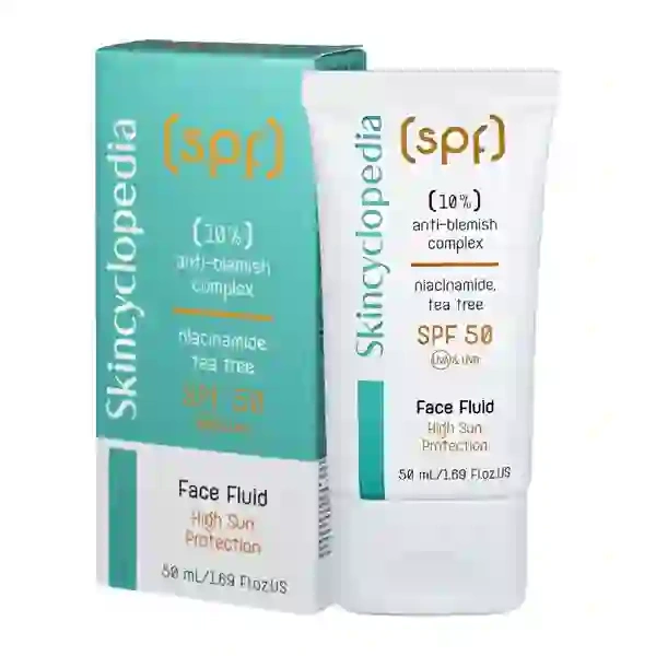 Skincyclopedia SKINCYCLOPEDIA SPF50 fluid do twarzy przeciw niedoskonałościom 50ml — Inhaltsstoffe i ocena