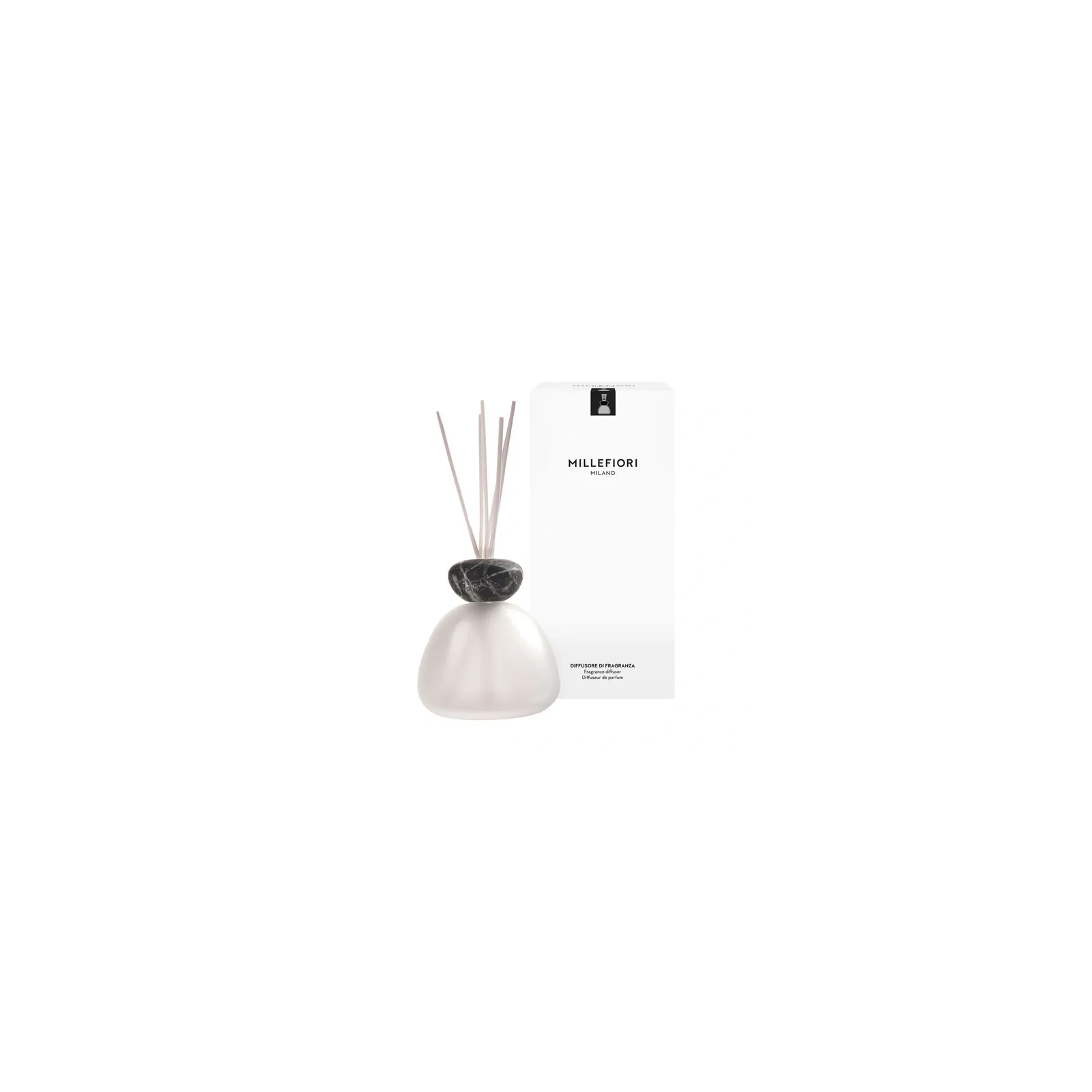 MILLEFIORI MILANO Air Design dyfuzor zapachowy Marble Glass Oszroniony z Czarnym