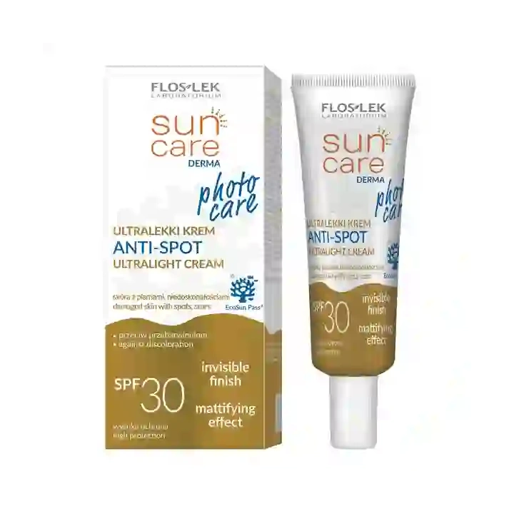 FLOSLEK Sun Care Derma ultralekki krem Anti-Spot SPF30 Prebiotic 30ml