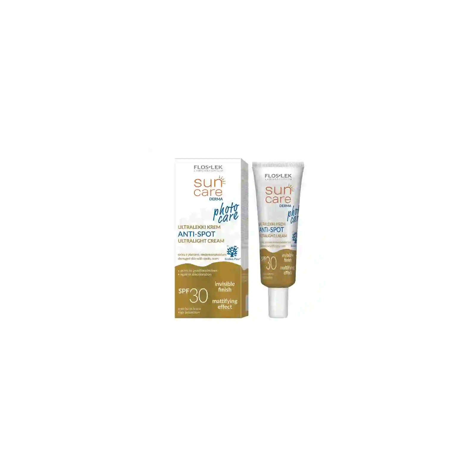 FLOSLEK Sun Care Derma ultralekki krem Anti-Spot SPF30 Prebiotic 30ml