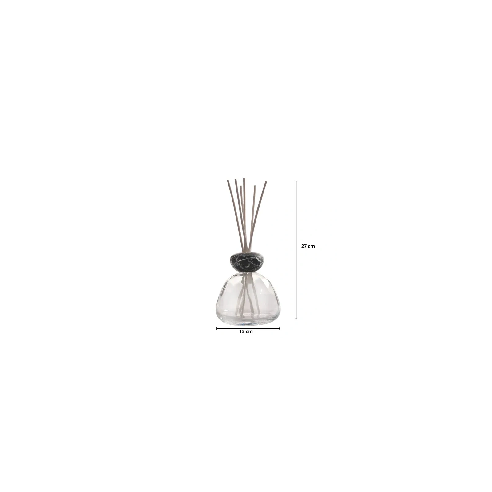 MILLEFIORI MILANO Air Design dyfuzor zapachowy Marble Glass Transparentny z Czarnym