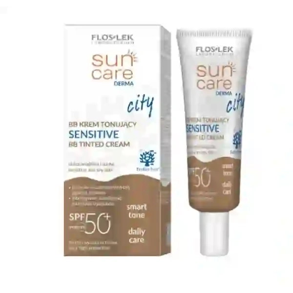 FLOSLEK Sun Care Derma City krem BB tonujący Sensitive WTP SPF50+ 30ml