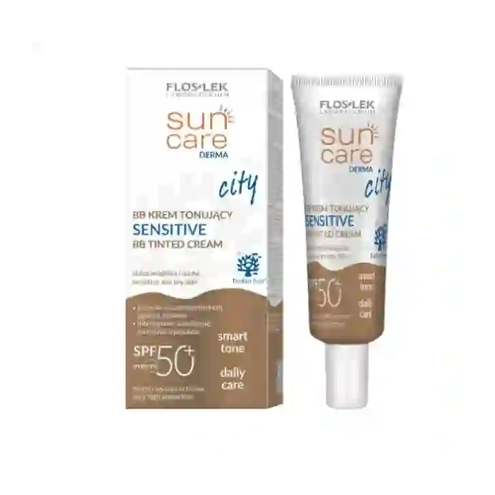 FLOSLEK Sun Care Derma City krem BB tonujący Sensitive WTP SPF50+ 30ml
